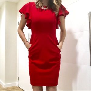 Calvin Klein Christmas Red Dress Size 6